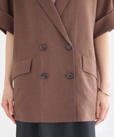 earth music&ecology 【セットアップ対応】リネンライクダブルジャケット