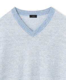 JOSEPH HOMME リネンヘリンボン　Vネックニット