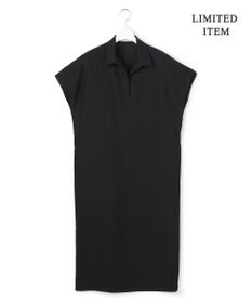 ICB 【WEB限定】FluidBackSatin ニット衿シャツワンピース