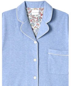 une nana cool MADE WITH LIBERTY FABRIC 綿混ビンテージ杢天竺 半袖パジャマ