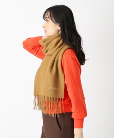 MOONBAT 【WEB限定】FURLA ウール100％ 大判プレーンストールマフラー/幅60cm