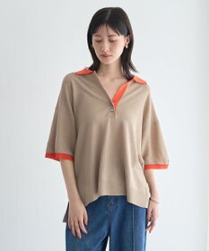 YECCA VECCA 配色ワイドポロニット