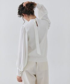 BEIGE， 【洗える・Precious3月号掲載】PROTEA / 異素材バックタイディティールニット