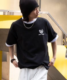 WEGO 【ユニセックス着用ITEM/MLサイズ展開】アクセ付きリンガーグラフィックT（SS）