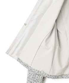 23区 【セットアップ対応】シャインツイードストレッチ ノーカラー ジャケット