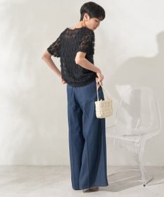 AMERICAN HOLIC チュールフリンジシアーＴシャツ