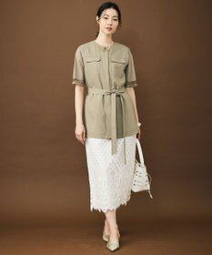 自由区 【SHIHOさん着用・セットアップ対応】リネンストレッチ ジレ