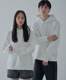 WEGO 【ユニセックス着用ITEM/裏起毛】リラックスフィットスウェットプルパーカー