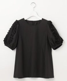 Feroux 【洗える】袖フリルチュニック ブラウス