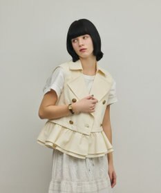GRACE CONTINENTAL ペプラムトレンチベスト