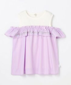 組曲 KIDS  【150-160㎝】 クロスステッチオフショルトップス