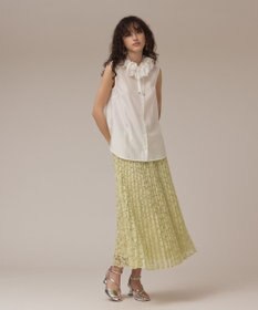 GRACE CONTINENTAL マルチフリルノースリーブブラウス