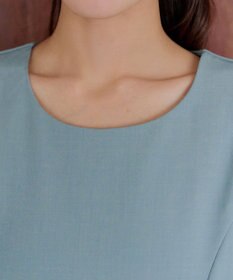 Tiaclasse 【小倉優子さん着用】【洗える】 パフスリーブチュニックブラウス