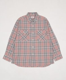 WEGO 【ユニセックス着用ITEM/SMLサイズ展開】オンブレチェックシャツ（LS）