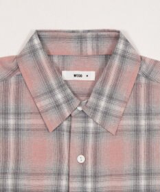 WEGO 【ユニセックス着用ITEM/SMLサイズ展開】オンブレチェックシャツ（LS）