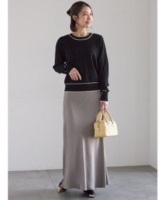 Te chichi 前後2WAYボウタイニットプルオーバー