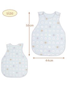 Mother garden しろたん 総柄 スリーパー 四重ガーゼ ベビー おくるみ