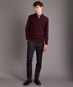 JOSEPH ABBOUD 【ウエストも伸びる！/暖か起毛裏地付/2WAYストレッチ/ オーガニック】オーガニックコットン ウオーム パンツ