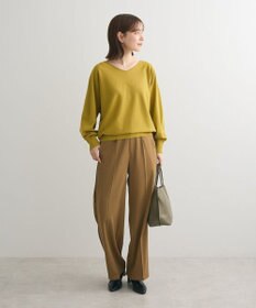 Green Parks 洗える　Ｖネックドルマンニットプルオーバー