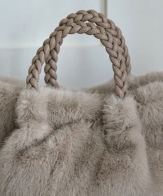 Tiaclasse 三つ編みハンドルファーバッグ