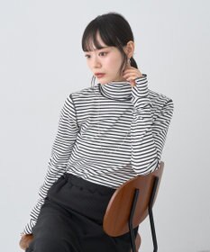 earth music&ecology リブタートルネックプルオーバー