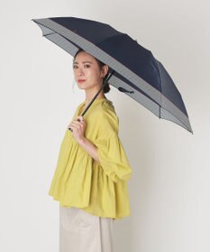 MOONBAT 【WEB限定】POLO RALPH LAUREN)（ポロ ラルフローレン）ワンポイントポロポニー×裾ボーダー 折りたたみ傘