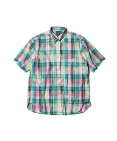 J.PRESS MEN 【J.PRESS ORIGINALS】India Madras Discharge Print Pullover Shirt / Baggy Fit