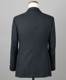 GOTAIRIKU シワになりにくい【御幸毛織/みゆきけおり】DRY SPINNER(ドライスピナー)スーツ（ダークグリーンストライプ）