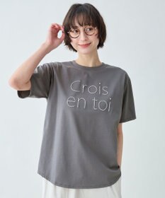 ANY アソートロゴラウンドヘムTシャツ ステッチロゴ