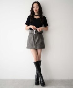 WEGO ストーム付きワイドヒールロングブーツ