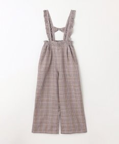 ANY KIDS フリル チェック サロペット