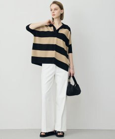 ICB 【先行予約】VIS/NYハイゲージ 半袖ボーダーポロニット