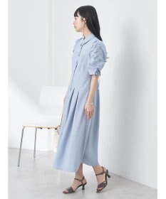 earth music&ecology 袖ドロストシャツワンピース