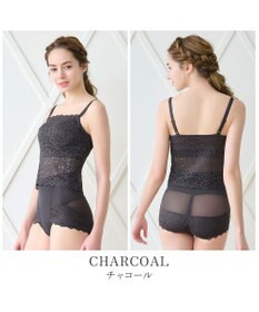 BRADELIS New York 【カヤビューティーラボ】はくだけ簡単!レーシーロングブラ24 ノンワイヤー 補整 ブラジャー 見せブラ ブラトップ