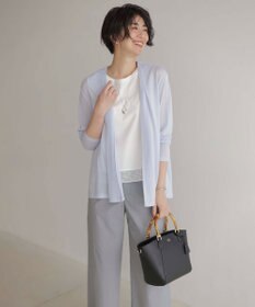 J.PRESS LADIES L 【人気のため追加・洗える】ノースリーブスムースジャージー レース カットソー