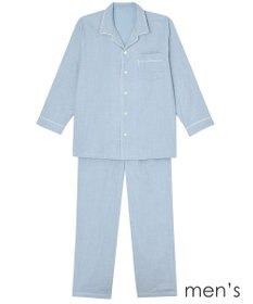 ワコール／睡眠科学 【メンズパジャマ】　三重ガーゼ　ロング袖・ロングパンツ　睡眠科学／ワコール　YGX553