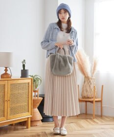 Tiaclasse 三つ編みハンドルファーバッグ