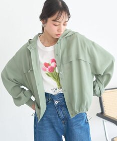 earth music&ecology 【フード取り外し可】シアーシャツブルゾン