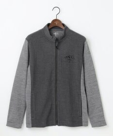 JOSEPH ABBOUD MOUNTAIN 【ソフト/吸水速乾/ライナードッキング対応】メランジバック メッシュ ジップ カットソー