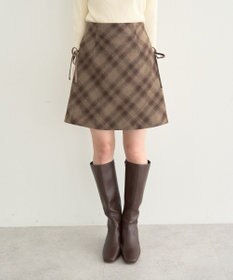 earth music&ecology サイドレースアップミニスカート