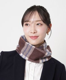 MOONBAT MACKINTOSH PHILOSOPHY(マッキントッシュ フィロソフィー）カシミヤ100％ クラシカルチェックマフラー