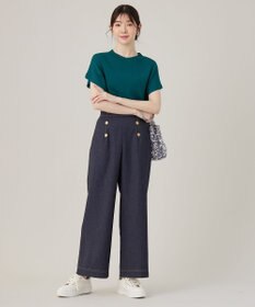 ANY SIS L 【洗える】マリンディテールシャンブレー パンツ