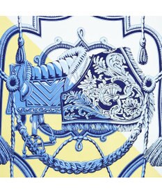 Marca ＜春の新作！＞【伝統横濱スカーフ】ビッグタッセル&鞍（FET-056） 小判 シルクツイル スカーフ