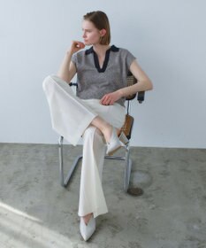 BEIGE， 【イージーケア・セットアップ対応】BATEAU / バックスリット ストレートパンツ Ecru
