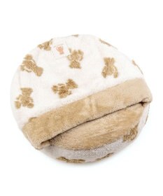 PET PARADISE ペットパラダイス くまちゃん織り 遠赤外線 丸型 寝袋  Ｓ