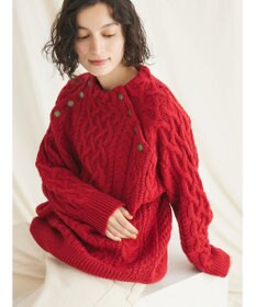 CRAFT STANDARD BOUTIQUE ラグランケーブルニットプルオーバー　