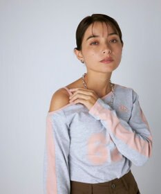 OP／FILA 【Kappa】ショート丈 ナンバーロゴ 肩ストラップロンT