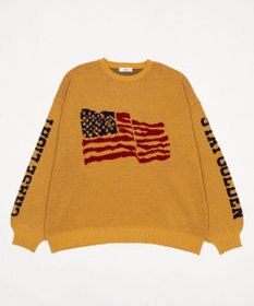 WEGO スリーブロゴニットプルオーバー