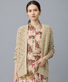 自由区 L ジオメトリックモチーフ カーディガン