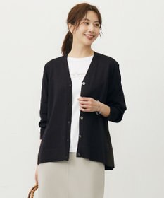 J.PRESS LADIES L Vis/Peスパーク ニット カーディガン